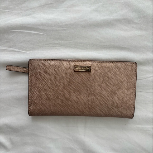 Kate spade full size wallet pink rose gold - Picture 1 of 11